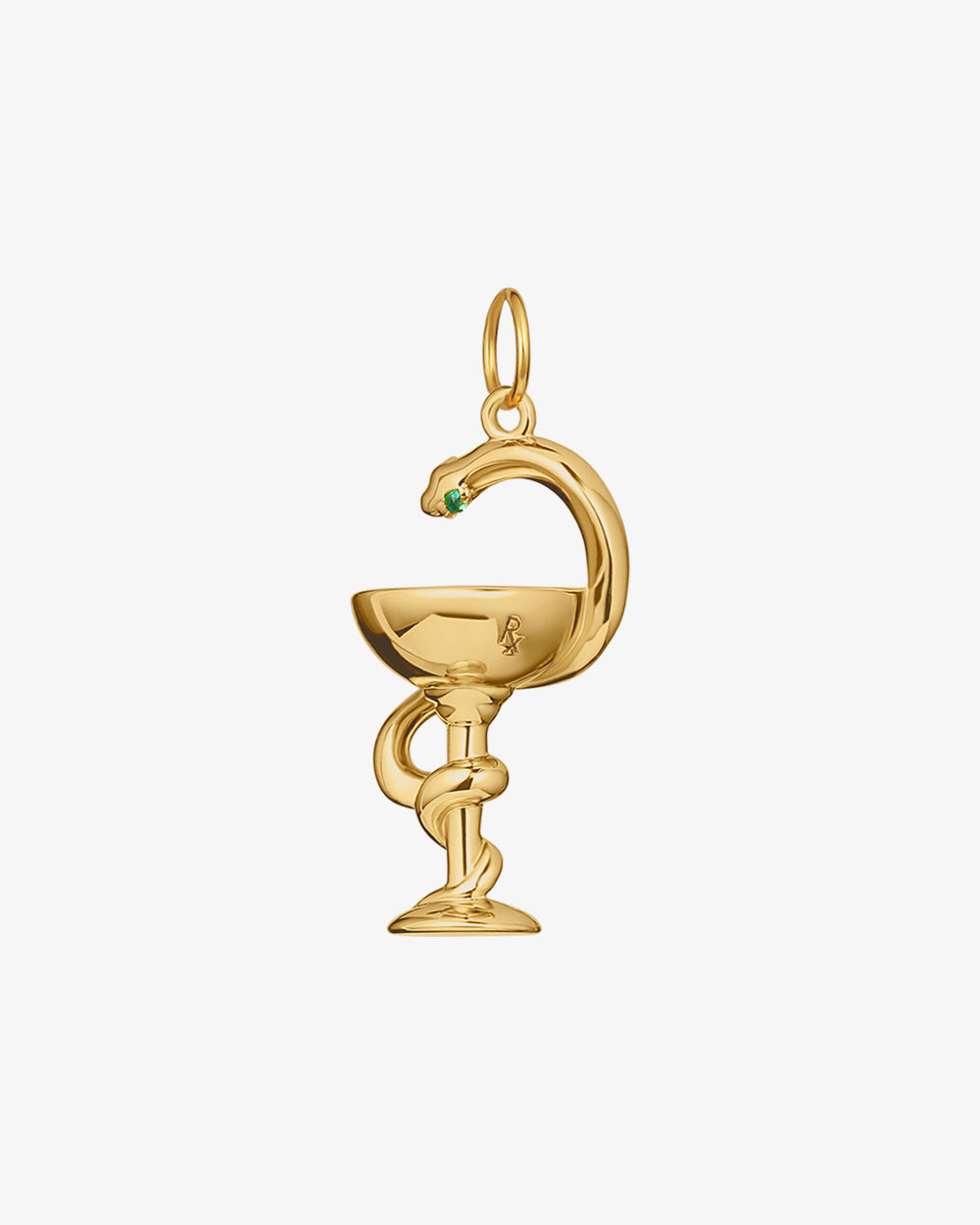 Modern Bowl of Hygieia (Pharmacy) Pendant Charm